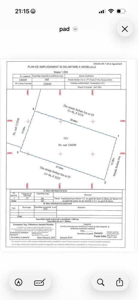 Vand teren 360 mp cu constructie parter 110 mp realizati, proiect si autorizatie pentru P+1    Imobilul este situat in Pipera, Str. Serban Ion nr.57