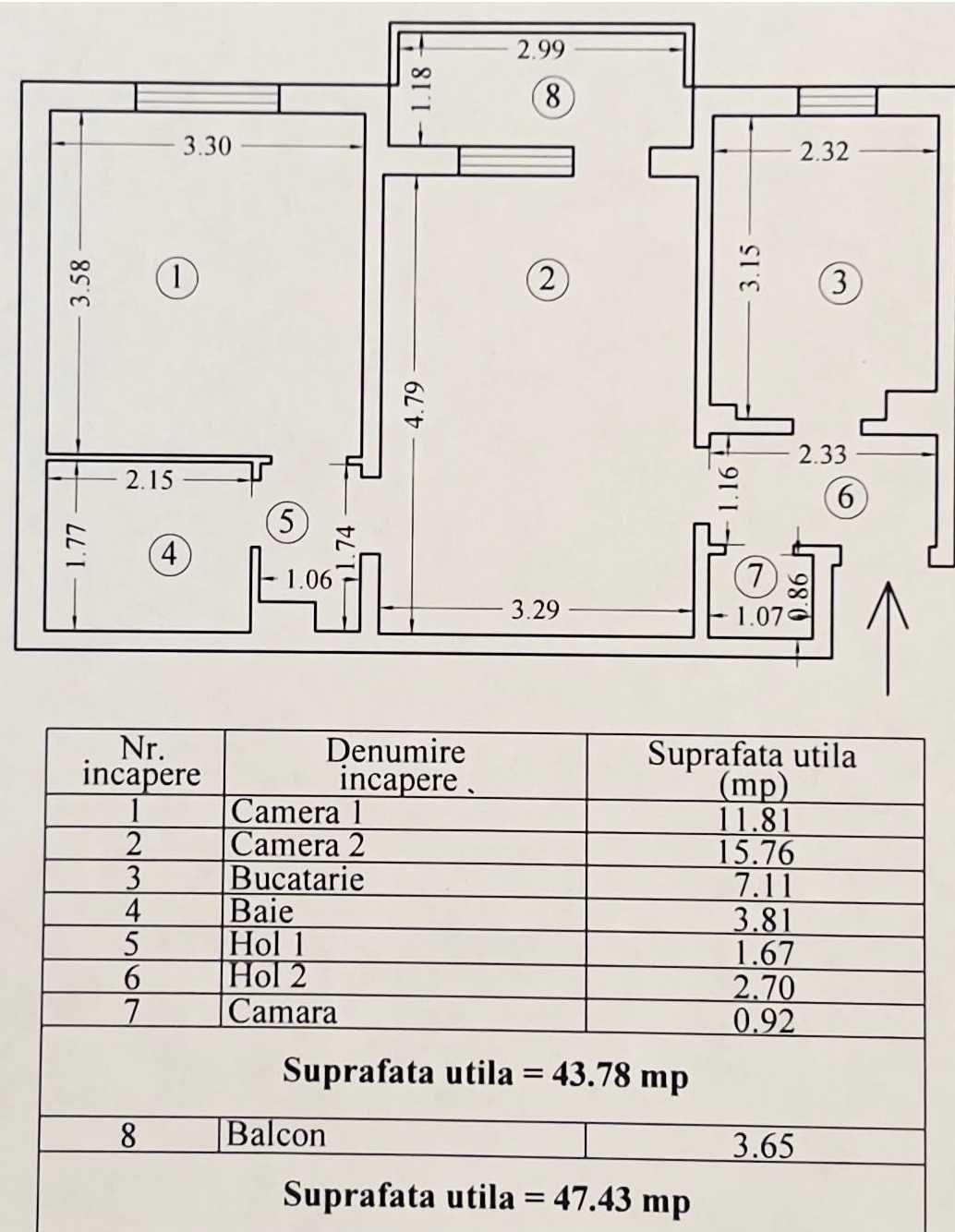 Apartament 2 camere Tomis 2/Vis-a-Vis de Spitalul Judetean