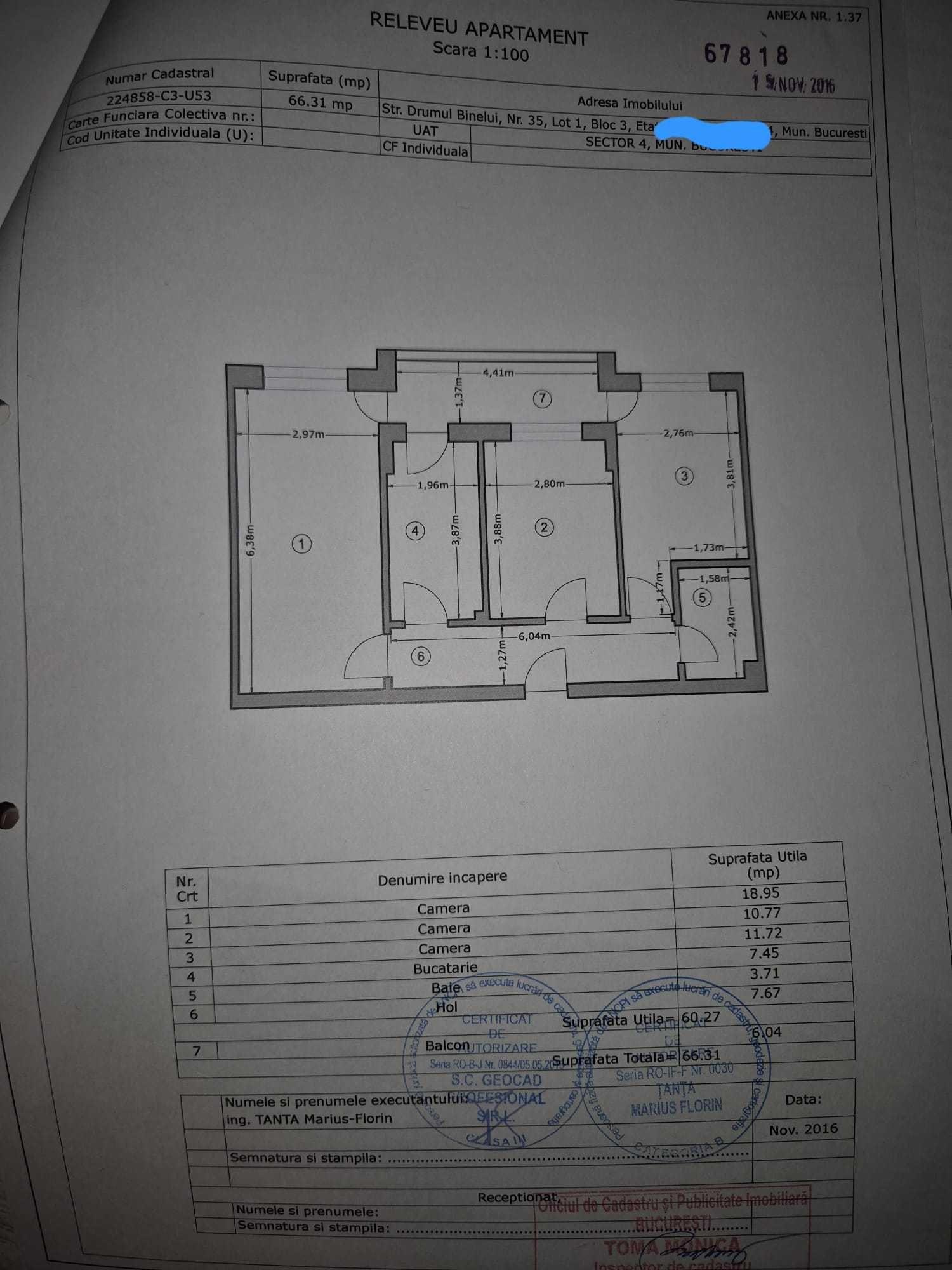 Apartament 3 camere,boxa si parcare! - imagine 1