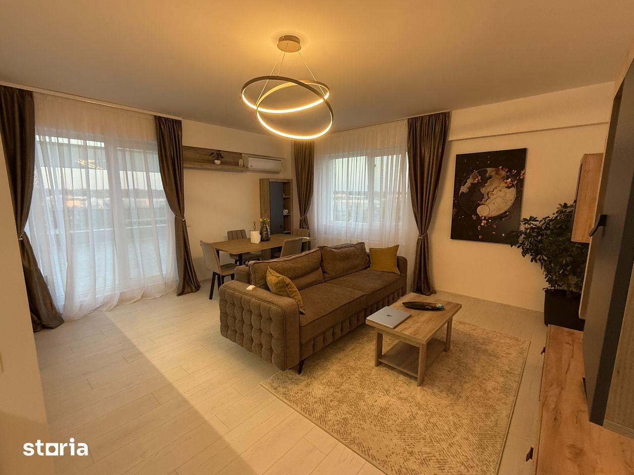 Inchiriez penthouse 3 camere mobilat full premium, 90mp, terasa pano - imagine 1
