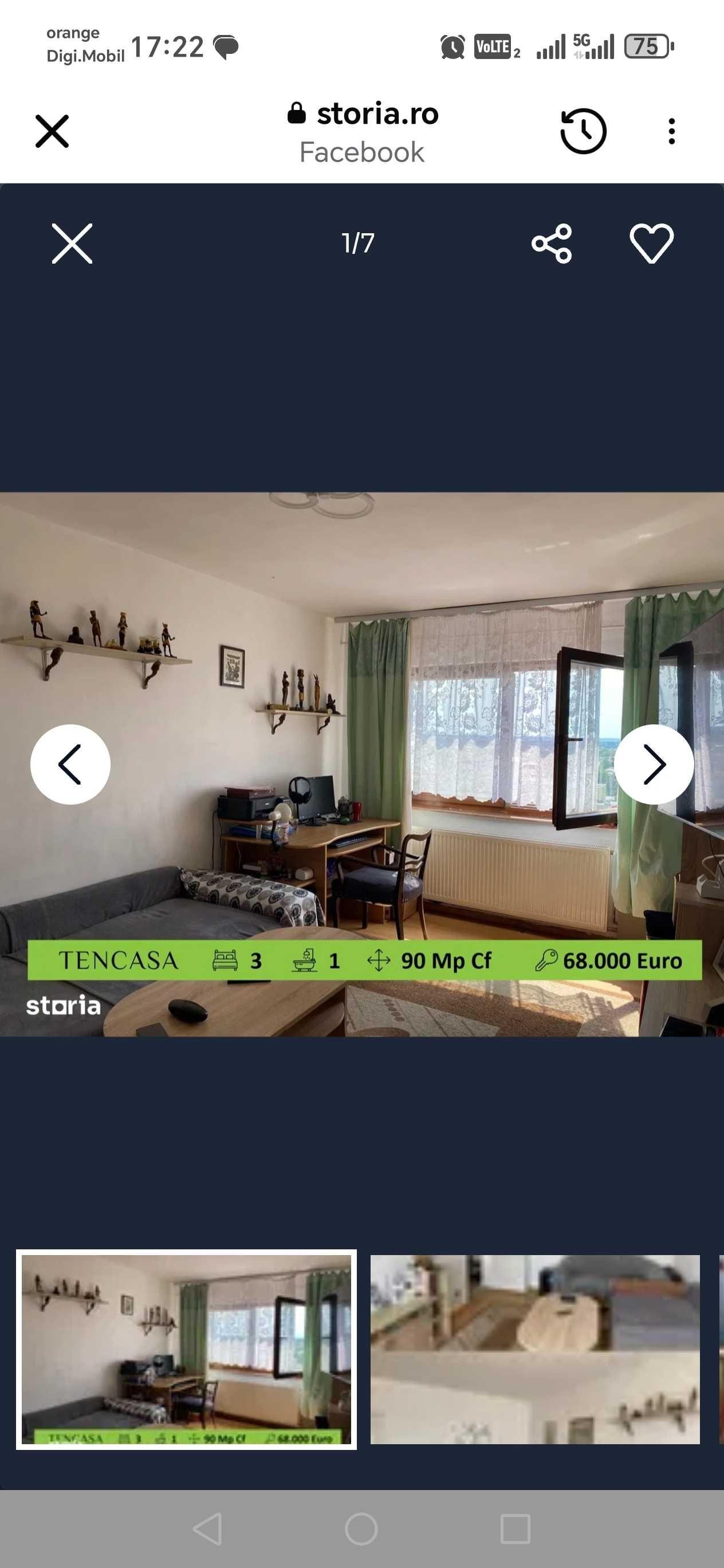 Apartament 3 camere, decomandat