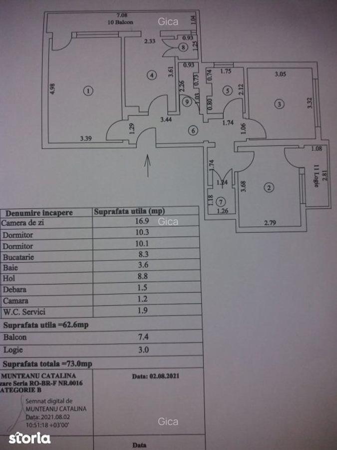 Apartament 3 Camere / 2 bai Braila