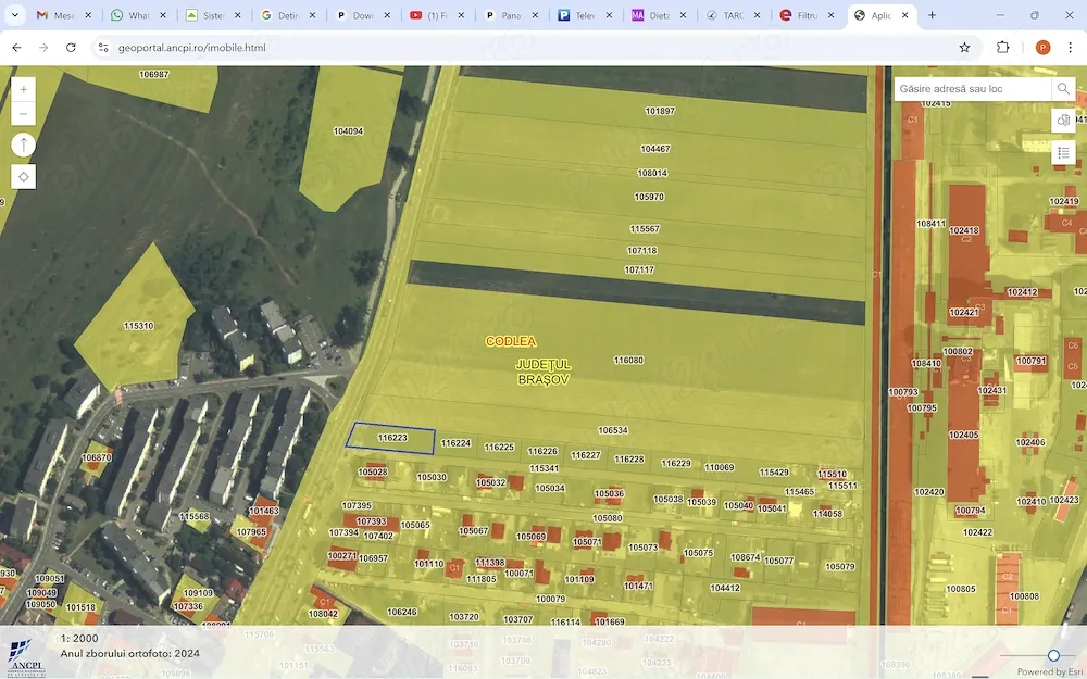 1000 mp teren intravilan construibil cu utilitati,Codlea Nord,langa DN 1
