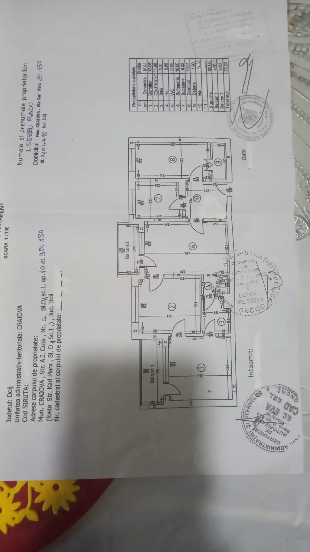 Apartament 4 camere în inima Craiovei Centru Vechi | 73 mp | Etaj 3 4 - imagine 1