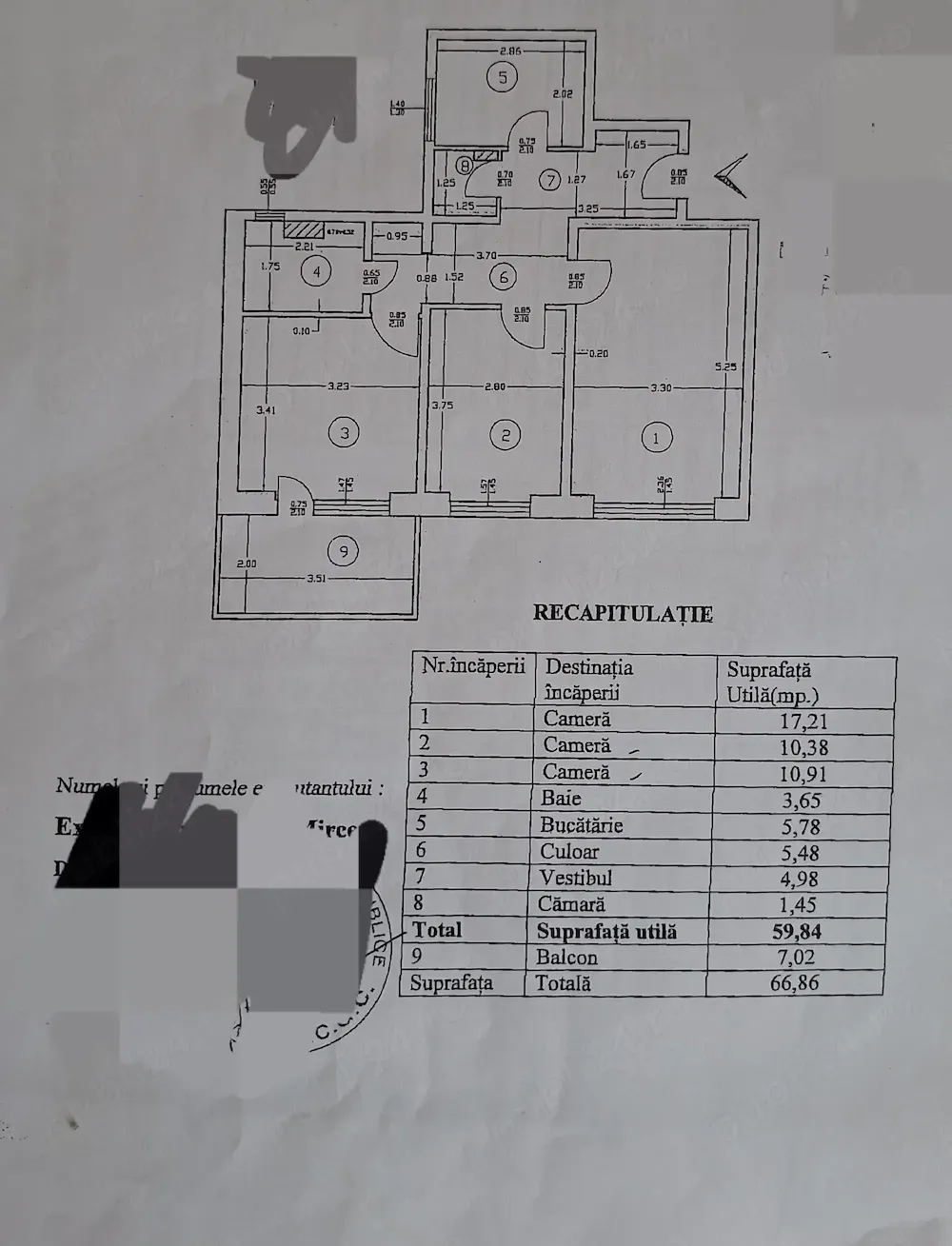 Vand apartament 3 camere