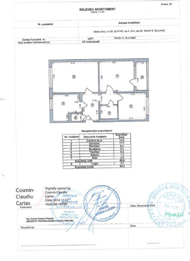 Apartament 3 camere - Bloc 1978 - Drumul taberei - Aleea Istru - metrou