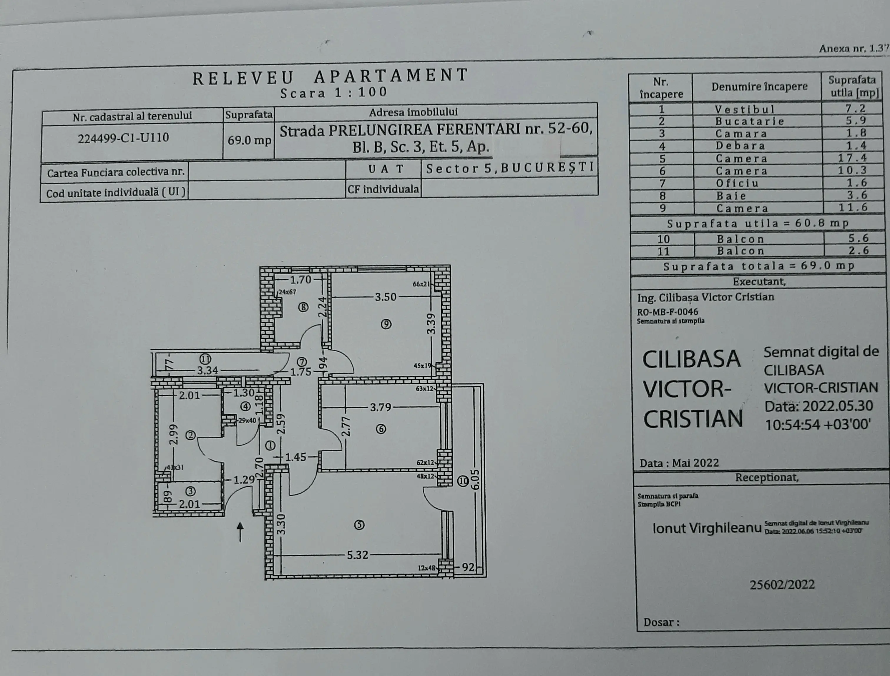 Direct Proprietar vînd Apartam. confort 1, 3 camere decomandate, Sect.5, București Preț 82.000EUR negociabil