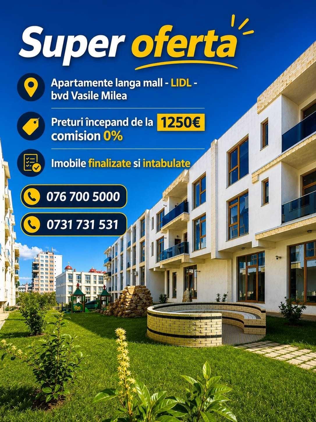 Apartament 2 camere- 65.000e FINISAT- BVD VASILE MILEA- langa MALL SHOPPING CITY - imagine 1