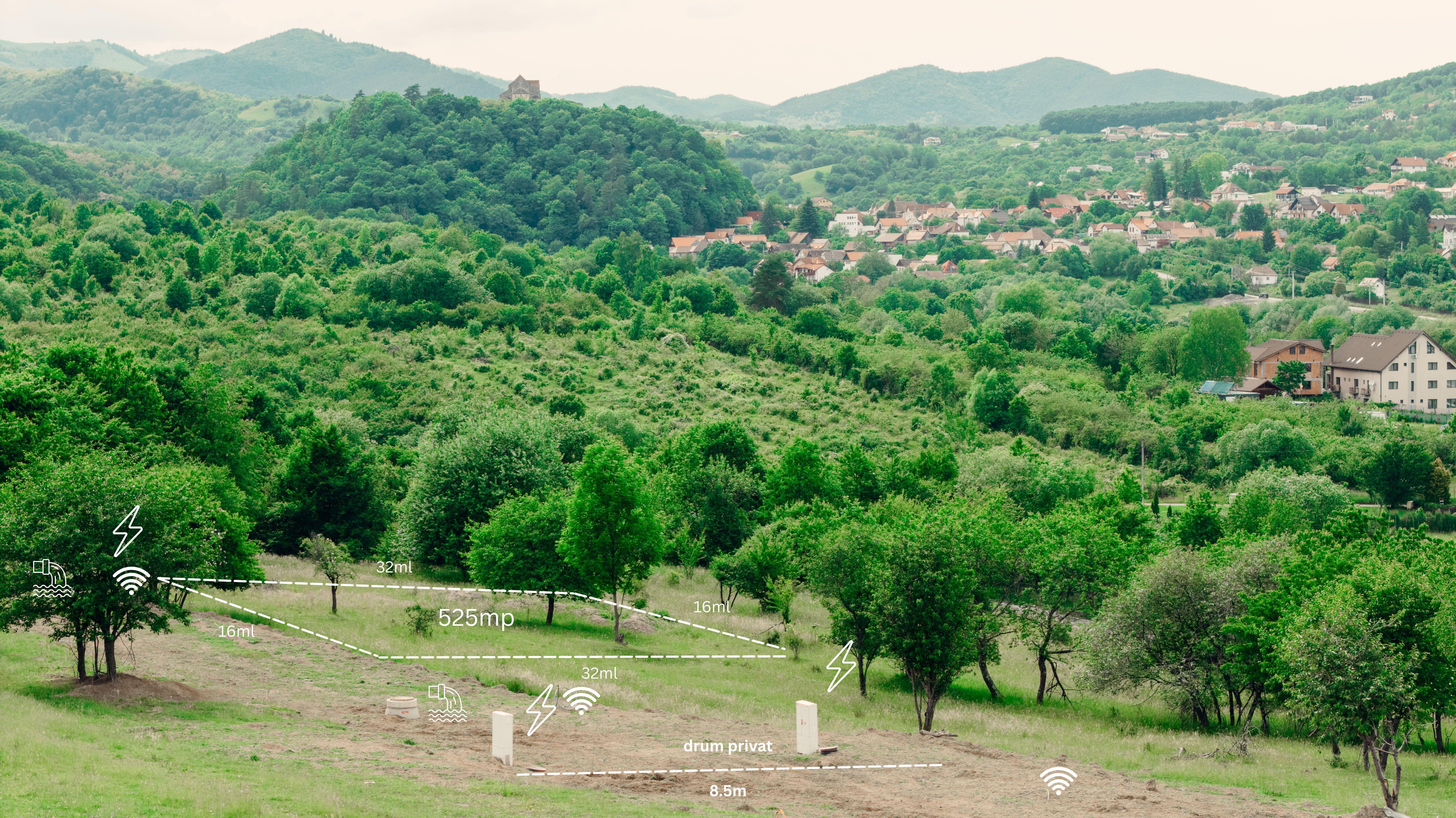 Teren lângă pădure, Cisnadie, utilități complete - imagine 1