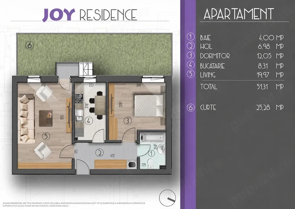 Inchiriez apartament 2 camere | gradina - imagine 1
