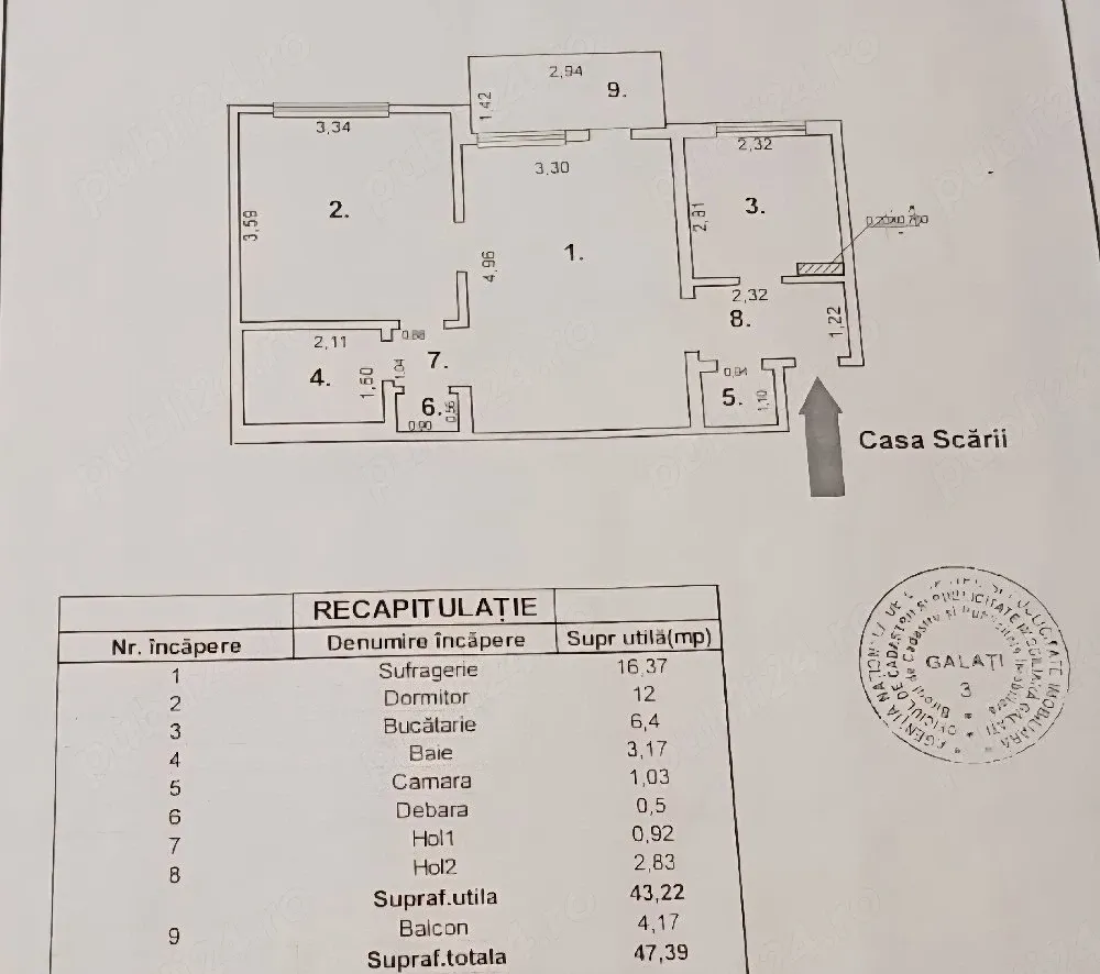 Proprietar! vand apartament 2 cam tiglina