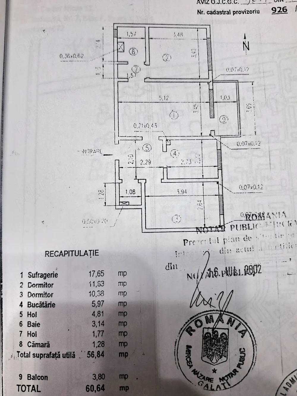 vanzare apartament 3 camere