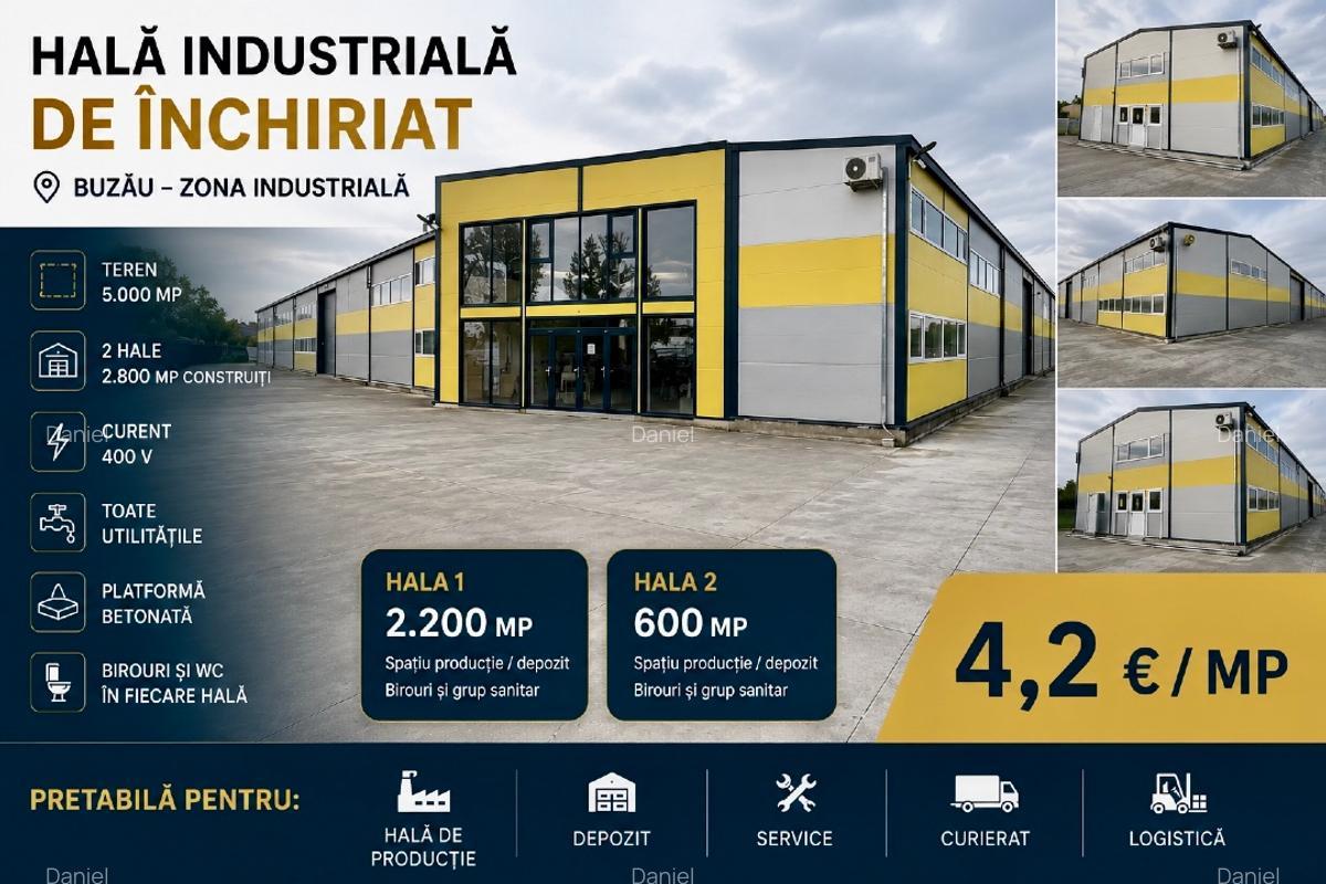 Hală de închiriat - oportunitate logistică, producție, depozit, service auto - imagine 1