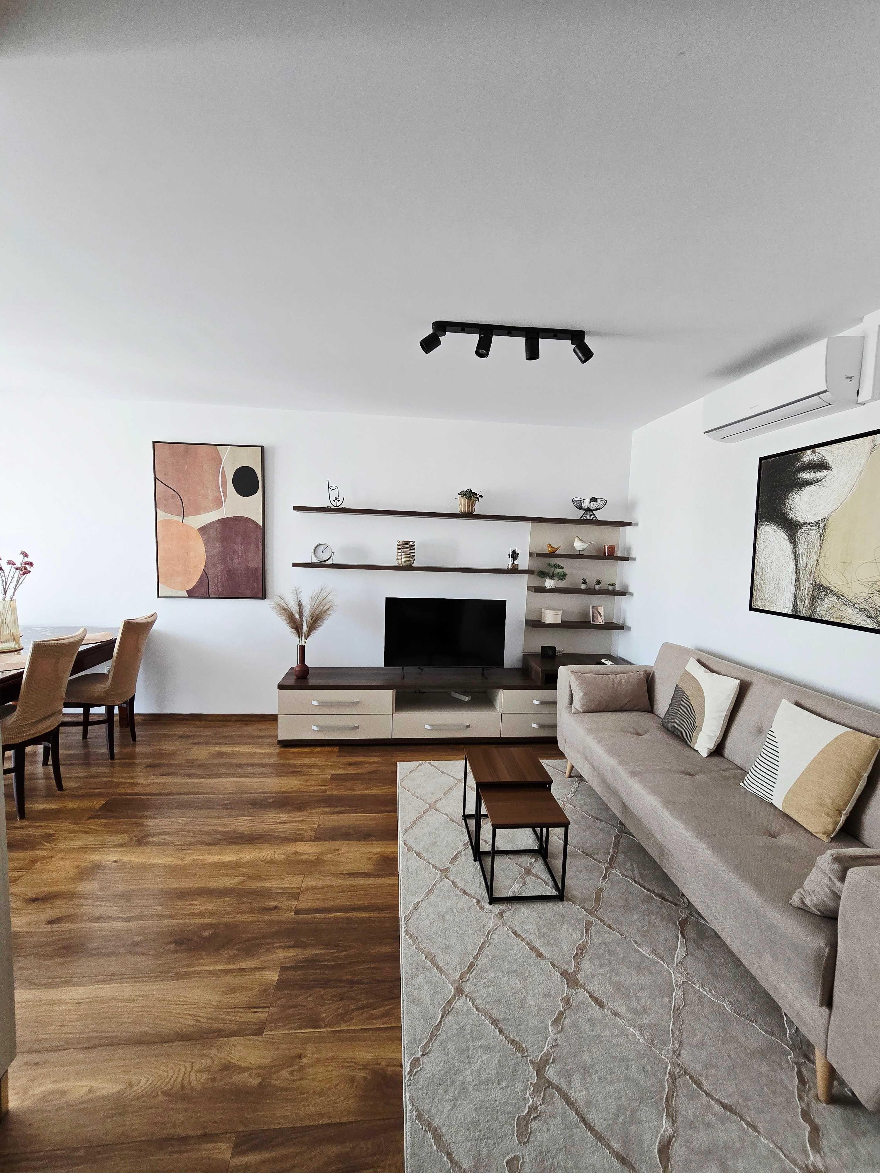 Apartament 3 camere mobilat, 2 bai, 3 unitati AC+parcare, 5 min Coresi