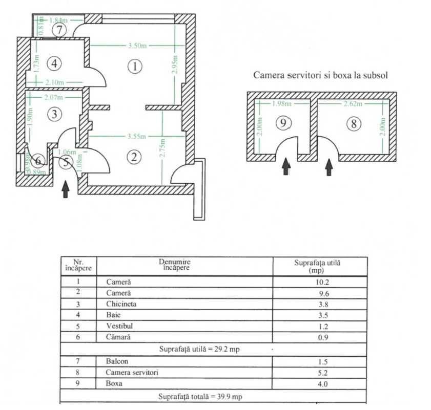 Apartament 2 camere configurat tip Garsoniera - 40m2 - Parcul Carol - VEDERE LA PARC